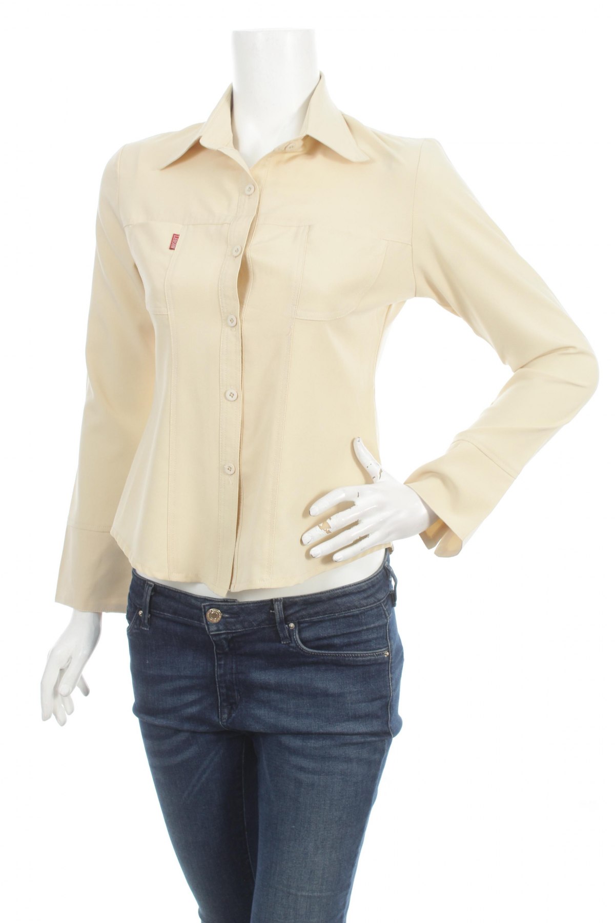 Γυναικείο πουκάμισο, Μέγεθος M, Χρώμα  Μπέζ, Τιμή 18,56 €