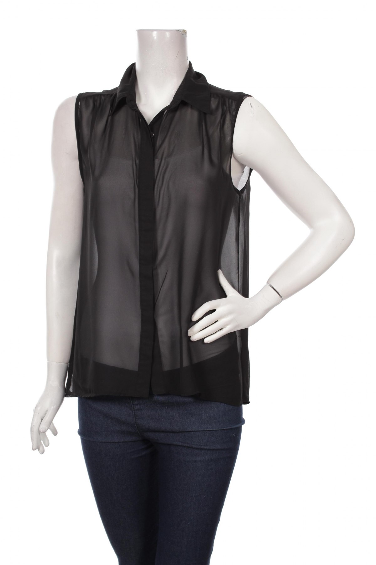 Γυναικείο πουκάμισο Vila, Μέγεθος XS, Χρώμα Μαύρο, Τιμή 9,90 €