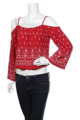 Bluză de femei H&M, Mărime XS, Culoare Roșu, 94% viscoză, 6% elastan, Preț 26,69 Lei