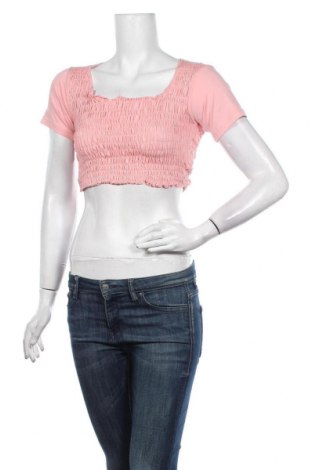 Дамска блуза Missguided, Размер M, Цвят Розов, 85% памук, 10% полиестер, 5% еластан, Цена 11,16 лв.