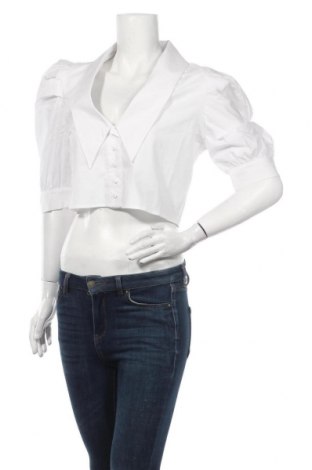 Γυναικείο πουκάμισο Gina Tricot, Μέγεθος M, Χρώμα Λευκό, 69% βαμβάκι, 28% πολυεστέρας, 3% ελαστάνη, Τιμή 8,89 €