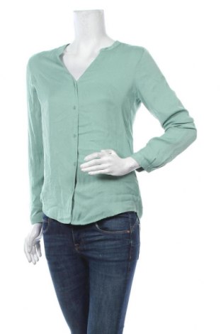 Cămașă de femei H&M, Mărime XS, Culoare Verde, Poliester, Preț 28,45 Lei