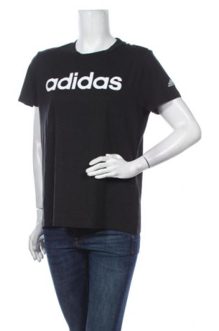 Γυναικεία αθλητική μπλούζα Adidas, Μέγεθος XL, Χρώμα Μαύρο, Βαμβάκι, Τιμή 21,34 €