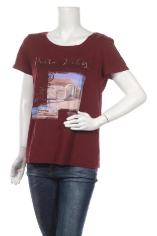 Damen T-Shirt Tom Tailor, Größe L, Farbe Rot, Baumwolle, Preis 19,52 €