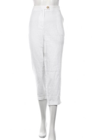 Дамски панталон Caroll, Размер XL, Цвят Бял, Лен, Цена 65,67 лв.