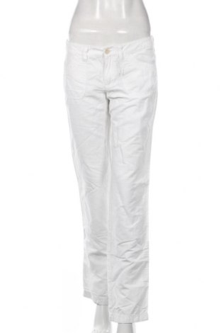 Дамски панталон Esprit, Размер M, Цвят Бял, 54% лен, 46% памук, Цена 23,89 лв.