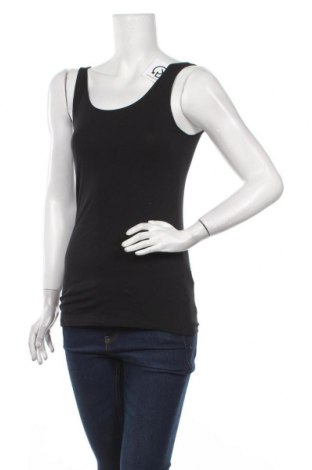 Damska koszulka na ramiączkach L'altra Moda, Rozmiar M, Kolor Czarny, 95% bawełna, 5% elastyna, Cena 40,52 zł