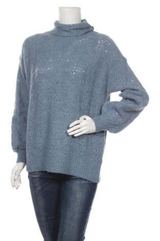 Дамски пуловер An'ge, Размер M, Цвят Син, 60% акрил, 14% полиамид, 10% полиестер, 8% вълна, 8% вискоза, Цена 96,75 лв.