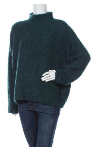 Дамски пуловер Vero Moda, Размер L, Цвят Зелен, 77% полиестер, 20% акрил, 3% еластан, Цена 55,30 лв.