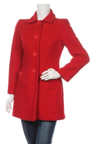 Palton de femei Topshop, Mărime M, Culoare Roșu, 78% lână, 22% poliamidă, Preț 226,97 Lei