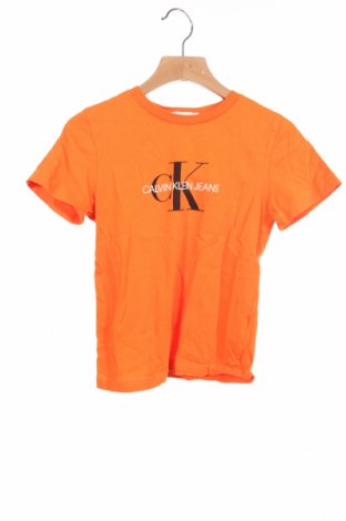 Детска тениска Calvin Klein Jeans, Размер 5-6y/ 116-122 см, Цвят Оранжев, Цена 22,80 лв.