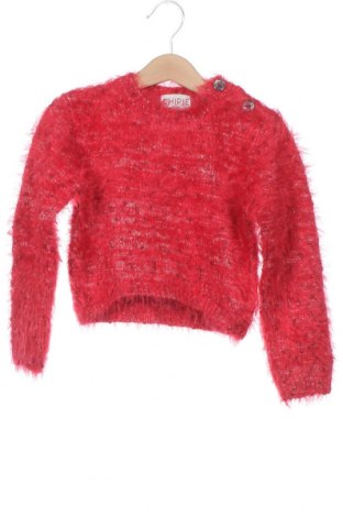 Детски пуловер Chipie, Размер 2-3y/ 98-104 см, Цвят Червен, 187% полиамид, 8% полиестер, 5% метални нишки, Цена 96,75 лв.