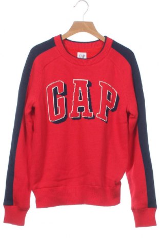 Детски пуловер Gap, Размер 11-12y/ 152-158 см, Цвят Червен, 93% полиестер, 7% еластан, Цена 59,25 лв.