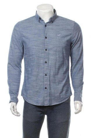 Мъжка риза Hollister, Размер M, Цвят Син, 98% памук, 2% еластан, Цена 24,15 лв.