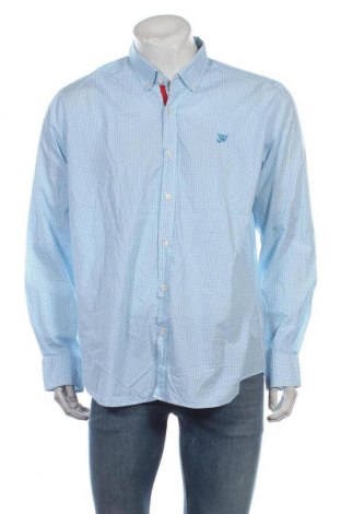 Мъжка риза Jack Williams, Размер XXL, Цвят Син, 80% памук, 20% полиестер, Цена 27,30 лв.