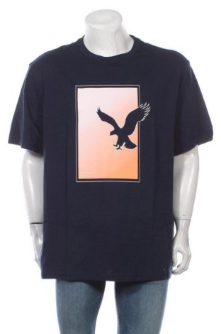 Мъжка тениска American Eagle, Размер 3XL, Цвят Син, Памук, Цена 24,00 лв.