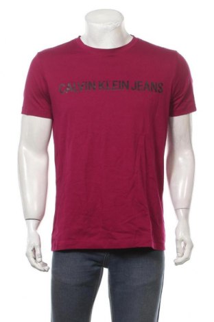 Herren T-Shirt Calvin Klein Jeans, Größe XL, Farbe Lila, Baumwolle, Preis 28,50 €