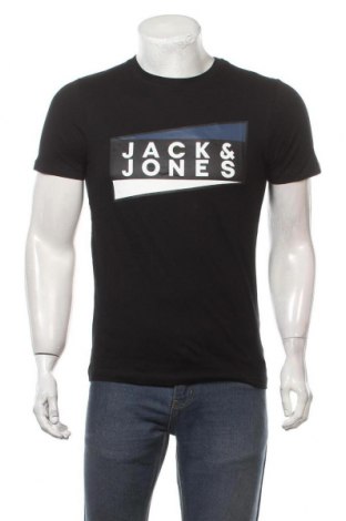 Мъжка тениска Core By Jack & Jones, Размер S, Цвят Черен, Памук, Цена 19,60 лв.