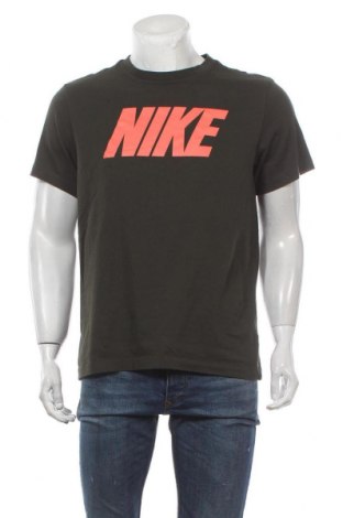 Herren T-Shirt Nike, Größe L, Farbe Grün, Baumwolle, Preis 26,39 €