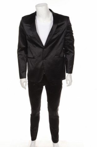 Pánský oblek  Zara Man, Velikost L, Barva Černá, 59% bavlna, 37% polyester, 4% elastan, Cena  1 243,00 Kč