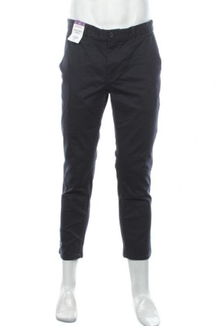 Męskie spodnie Burton of London, Rozmiar L, Kolor Niebieski, 97% bawełna, 3% elastyna, Cena 75,54 zł
