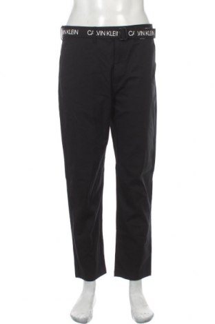 Męskie spodnie Calvin Klein, Rozmiar L, Kolor Czarny, 68% bawełna, 29% poliamid, 3% elastyna, Cena 276,14 zł