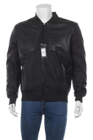 Ανδρικό μπουφάν Redskins, Μέγεθος XL, Χρώμα Μαύρο, Κλωστοϋφαντουργικά προϊόντα, γνήσιο δέρμα, Τιμή 75,59 €
