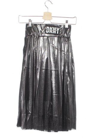 Fustă pentru copii DKNY, Mărime 11-12y/ 152-158 cm, Culoare Argintiu, Poliester, Preț 281,48 Lei