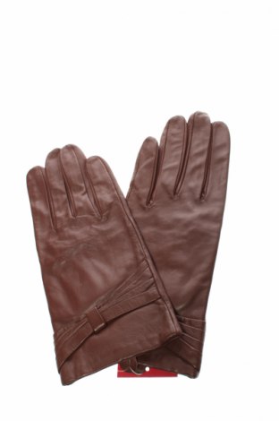Γάντια Camaieu, Χρώμα Καφέ, Γνήσιο δέρμα, Τιμή 22,81 €