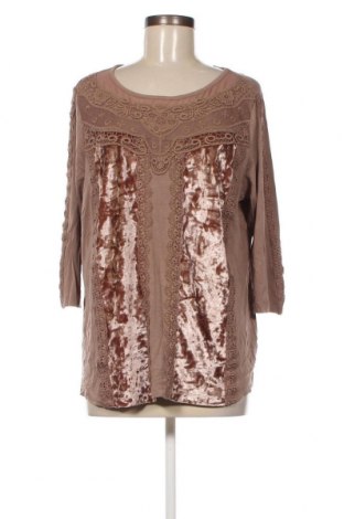 Дамска блуза Amy Vermont, Размер XXL, Цвят Кафяв, Цена 20,64 лв.