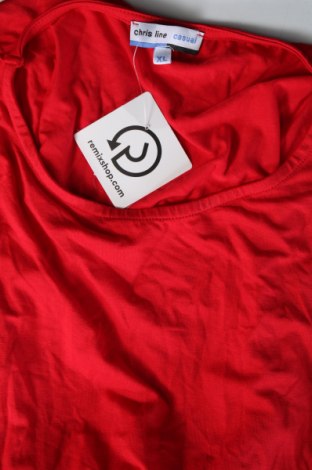 Γυναικεία μπλούζα Chris Line, Μέγεθος XL, Χρώμα Κόκκινο, Τιμή 3,76 €