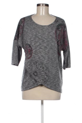 Γυναικεία μπλούζα Desigual, Μέγεθος L, Χρώμα Γκρί, Τιμή 10,43 €