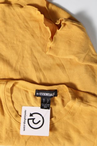 Γυναικεία μπλούζα Essentials, Μέγεθος S, Χρώμα Κίτρινο, Τιμή 2,70 €