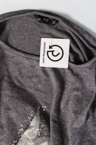Γυναικεία μπλούζα F&F, Μέγεθος M, Χρώμα Γκρί, Τιμή 4,00 €