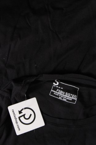 Γυναικεία μπλούζα FSBN Sister, Μέγεθος S, Χρώμα Μαύρο, Τιμή 3,88 €