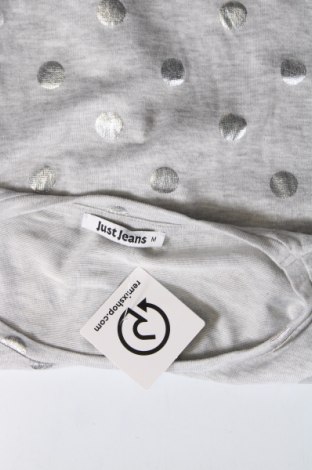 Γυναικεία μπλούζα Just Jeans, Μέγεθος M, Χρώμα Γκρί, Τιμή 17,94 €