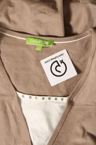 Γυναικεία μπλούζα Line Plus, Μέγεθος XL, Χρώμα  Μπέζ, Τιμή 2,99 €