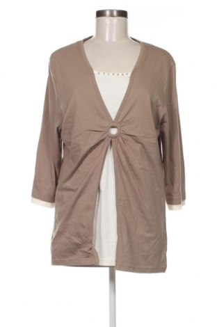 Γυναικεία μπλούζα Line Plus, Μέγεθος XL, Χρώμα  Μπέζ, Τιμή 3,38 €