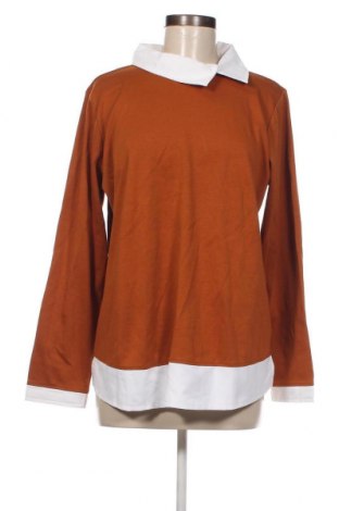 Γυναικεία μπλούζα Linea Tesini, Μέγεθος XL, Χρώμα Καφέ, Τιμή 14,84 €