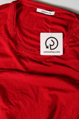 Γυναικεία μπλούζα Public, Μέγεθος M, Χρώμα Κόκκινο, Τιμή 3,88 €
