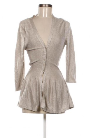 Дамска жилетка Zara Knitwear, Размер L, Цвят Сребрист, Цена 18,00 лв.