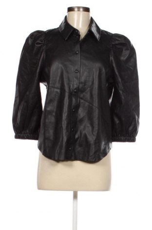 Damen Lederhemd Vero Moda, Größe M, Farbe Schwarz, Preis 10,44 €