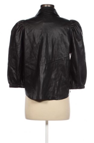 Damen Lederhemd Vero Moda, Größe M, Farbe Schwarz, Preis 10,44 €