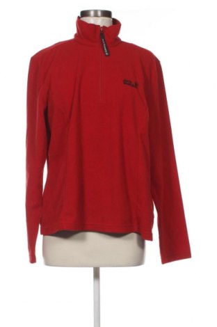 Damen Fleece Shirt Jack Wolfskin, Größe XXL, Farbe Rot, Preis 22,95 €