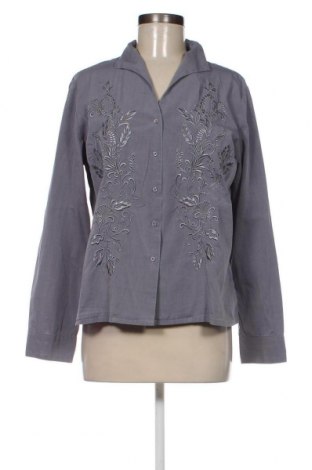 Γυναικείο πουκάμισο Franco Callegari, Μέγεθος XL, Χρώμα Γκρί, Τιμή 12,83 €