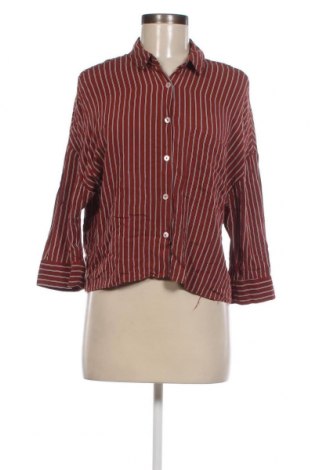 Дамска риза Pull&Bear, Размер M, Цвят Кафяв, Цена 6,75 лв.