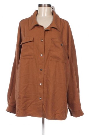 Γυναικείο πουκάμισο SHEIN, Μέγεθος 4XL, Χρώμα Καφέ, Τιμή 15,46 €