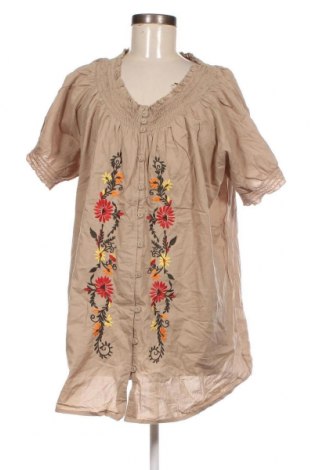 Γυναικείο πουκάμισο Thea, Μέγεθος L, Χρώμα  Μπέζ, Τιμή 8,91 €