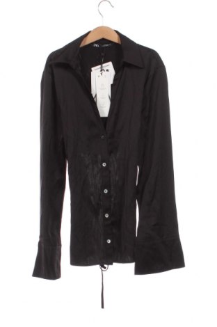 Дамска риза Zara, Размер XS, Цвят Черен, Цена 14,58 лв.