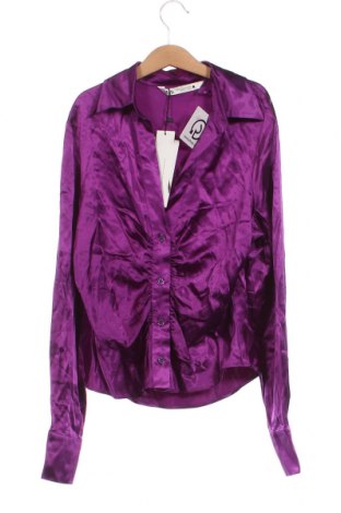 Дамска риза Zara, Размер XS, Цвят Лилав, Цена 21,60 лв.